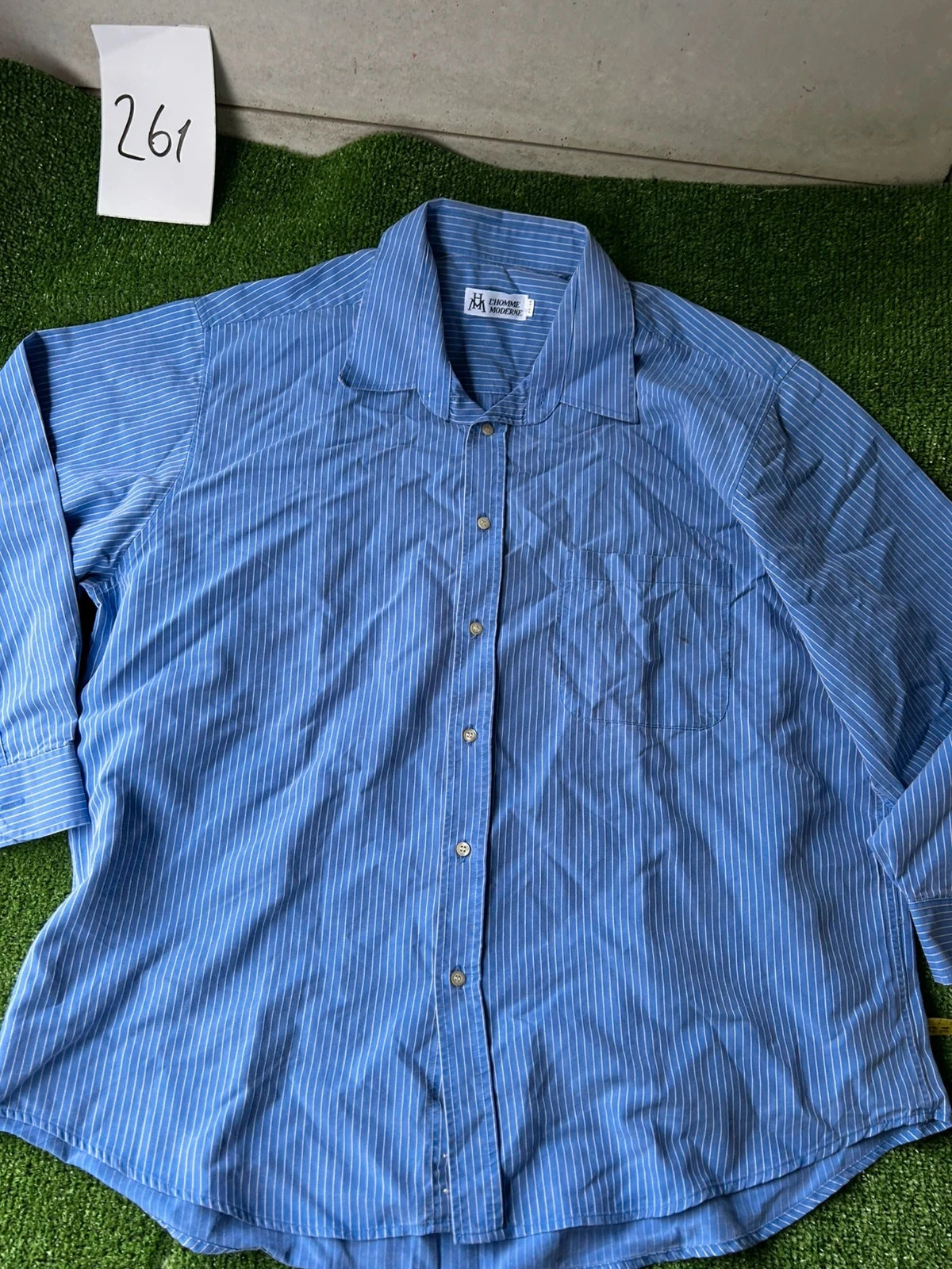 Gestreept hemd blauw l’homme moderne maat 45/46 – photo 2